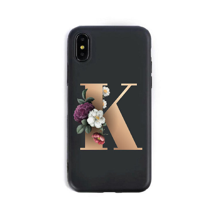 Custom Alphabet Silicone Phone Case – A to Z Initials