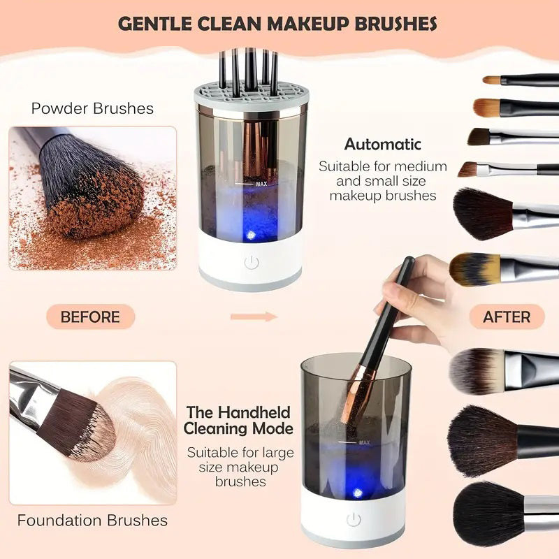 Makeup Brush Cleaner Automatic Rotating Makeup Brush Cleaner USB Portable Electric Cosmetic Makeup Brush Rotary Washing Machine