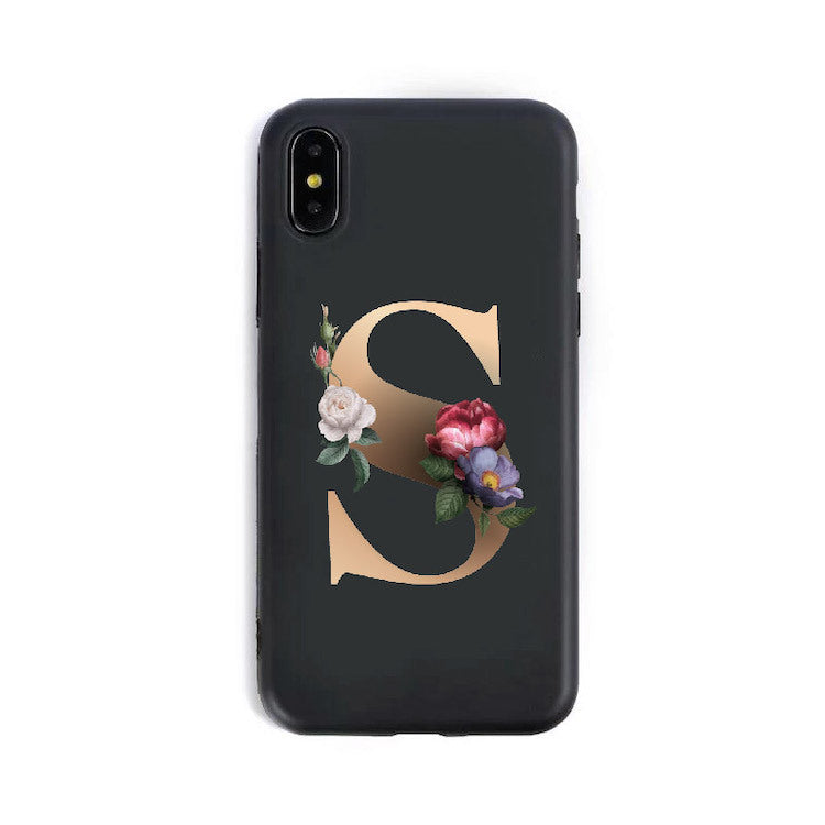 Custom Alphabet Silicone Phone Case – A to Z Initials