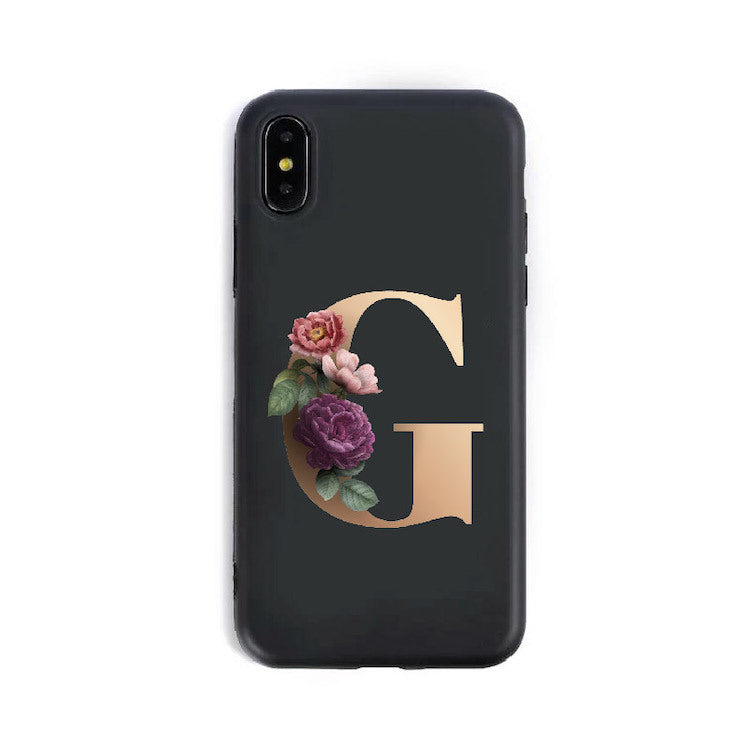 Custom Alphabet Silicone Phone Case – A to Z Initials