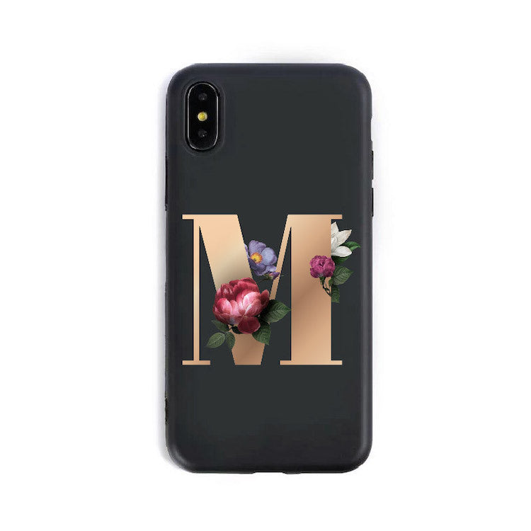 Custom Alphabet Silicone Phone Case – A to Z Initials