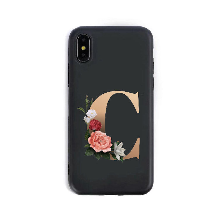 Custom Alphabet Silicone Phone Case – A to Z Initials