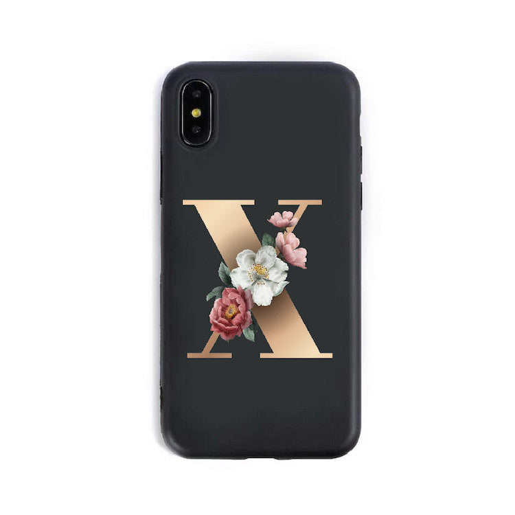 Custom Alphabet Silicone Phone Case – A to Z Initials