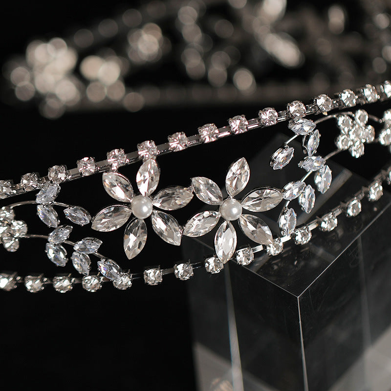 Bridal Crown Headdress Rhinestone Zircon Headband Light Luxury Wedding Wedding Accessories