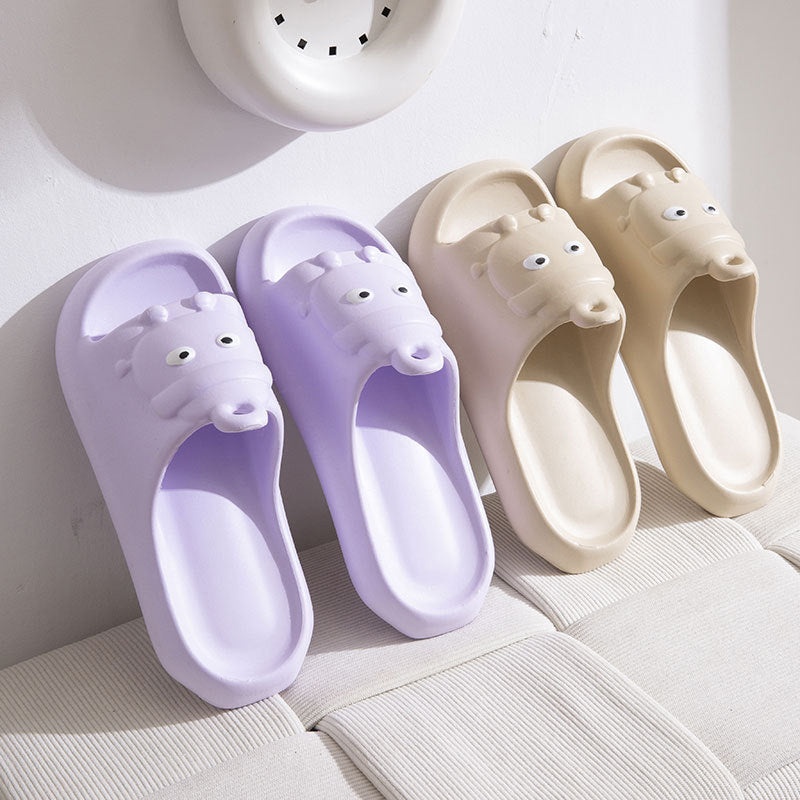 Cute Cartoon Slippers Non-slip Eva Slippers Female Couple House Shoes