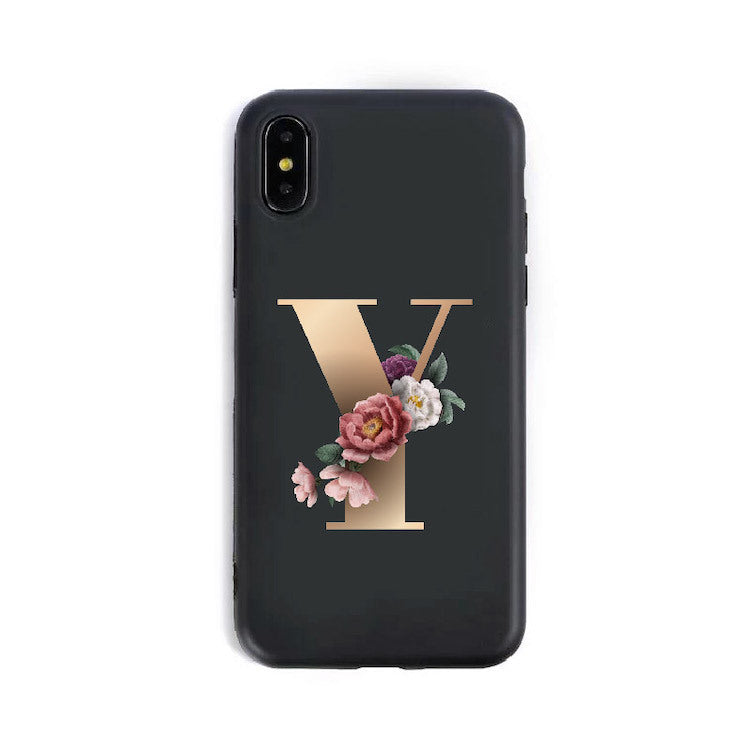 Custom Alphabet Silicone Phone Case – A to Z Initials