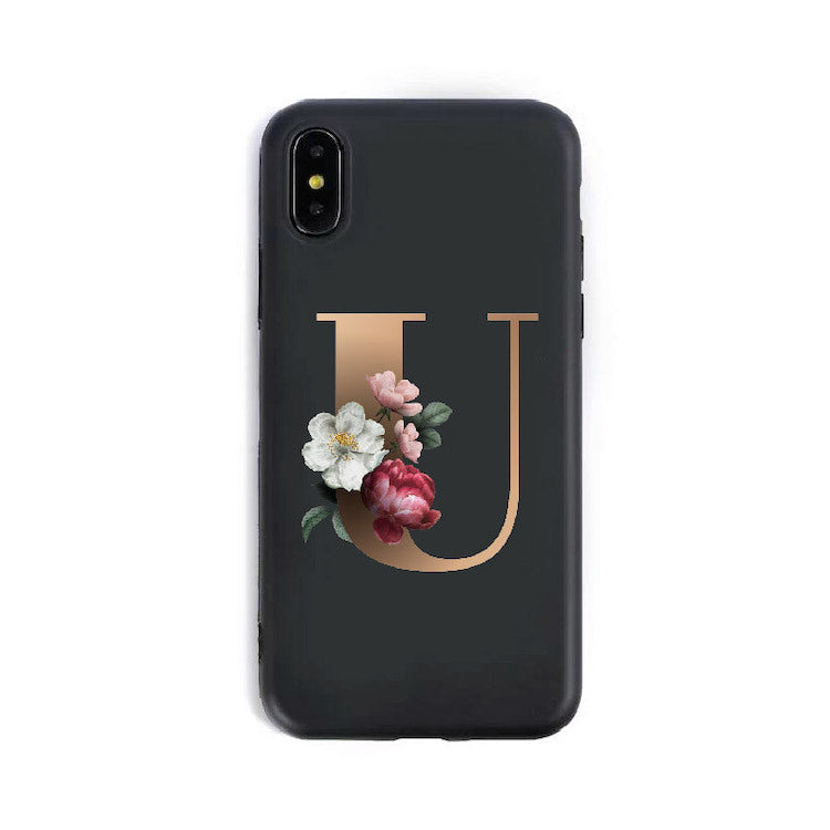 Custom Alphabet Silicone Phone Case – A to Z Initials