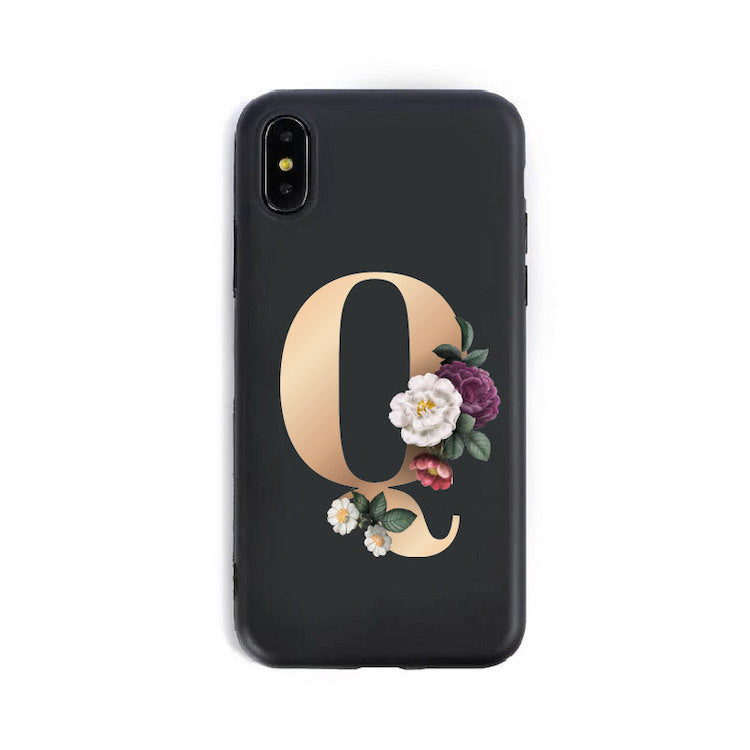 Custom Alphabet Silicone Phone Case – A to Z Initials