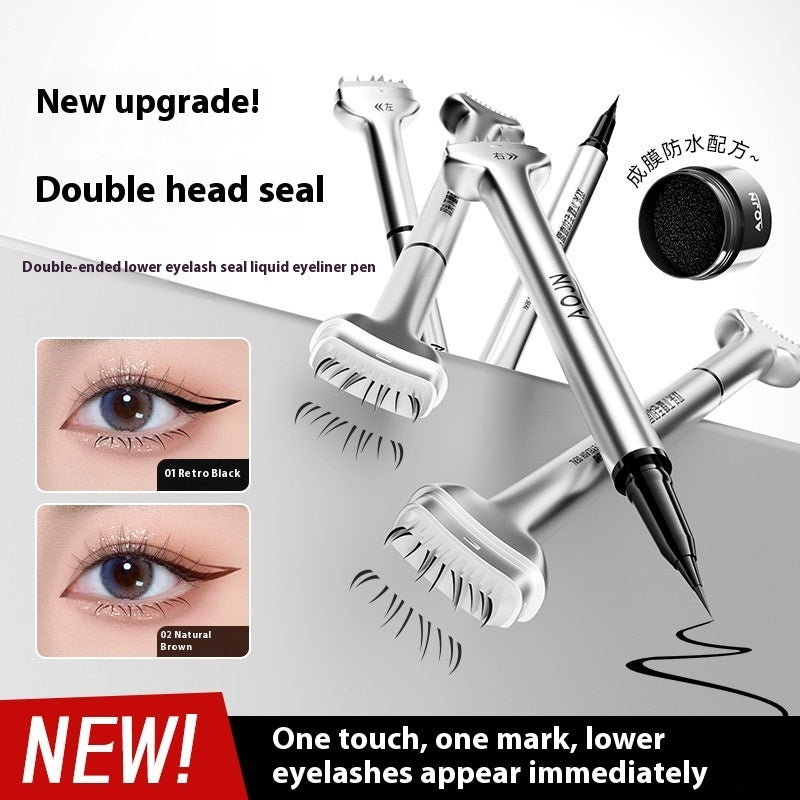 Double-headed Lower Eyelash Stamp Pen Waterproof Natural Long Lasting Eyeliner Beauty Products