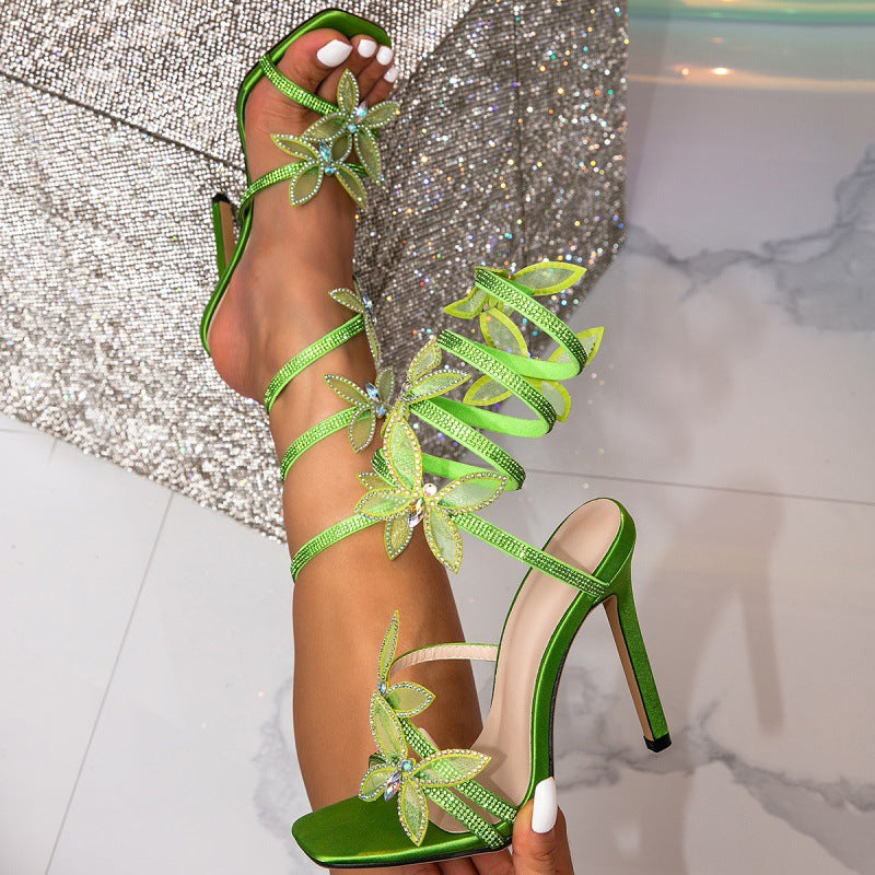 Fashion Personality Bow Stiletto Sandals