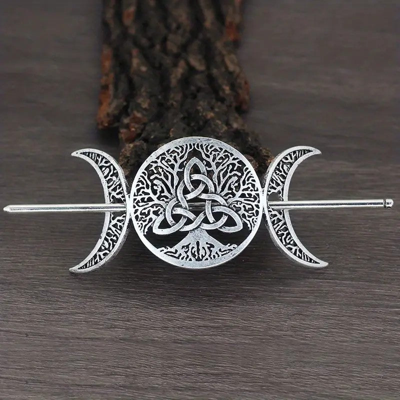 Female Viking Barrettes Animal Alloy Crescent Cloud