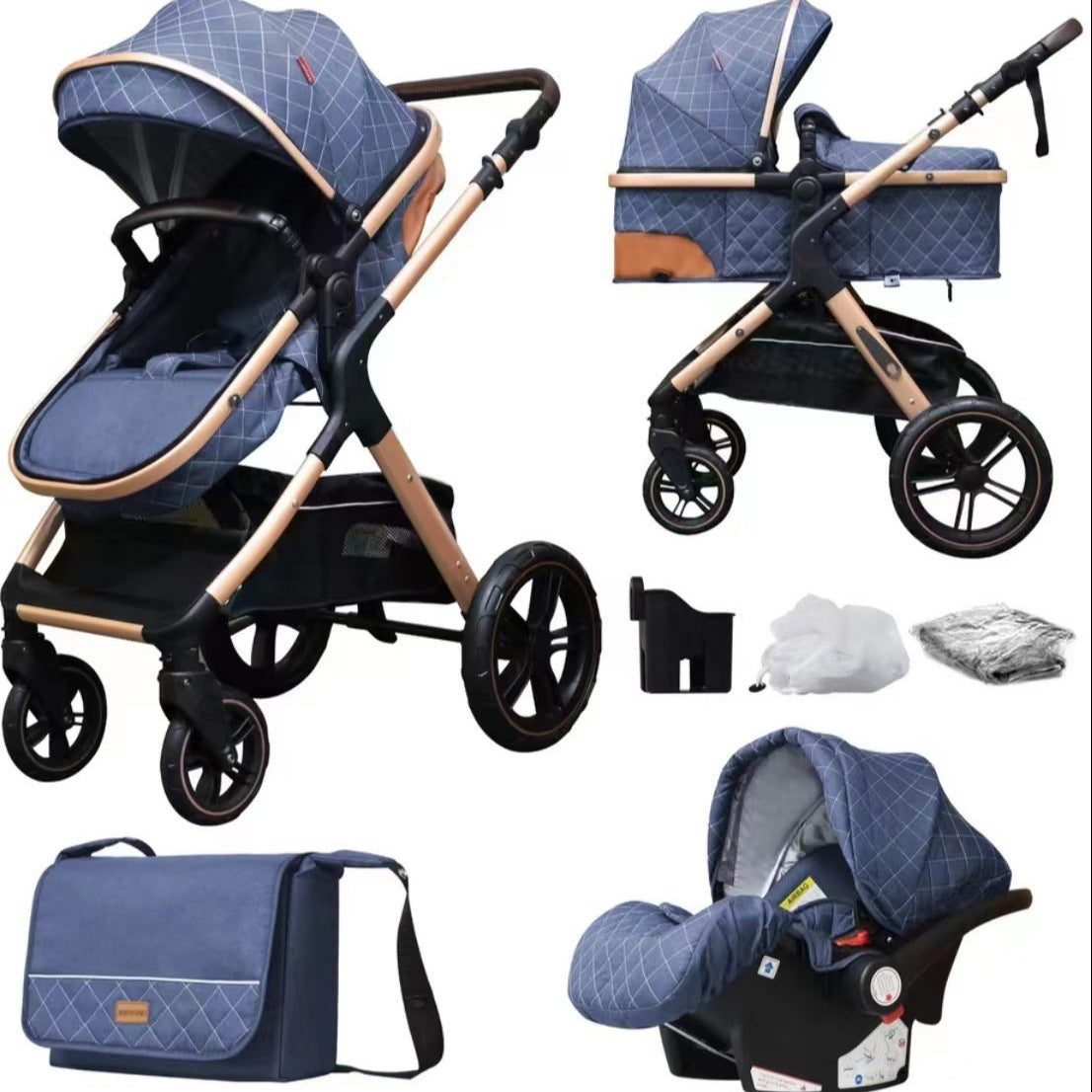 Baby Sitting Lying Lightweight Folding Multi-function Cart