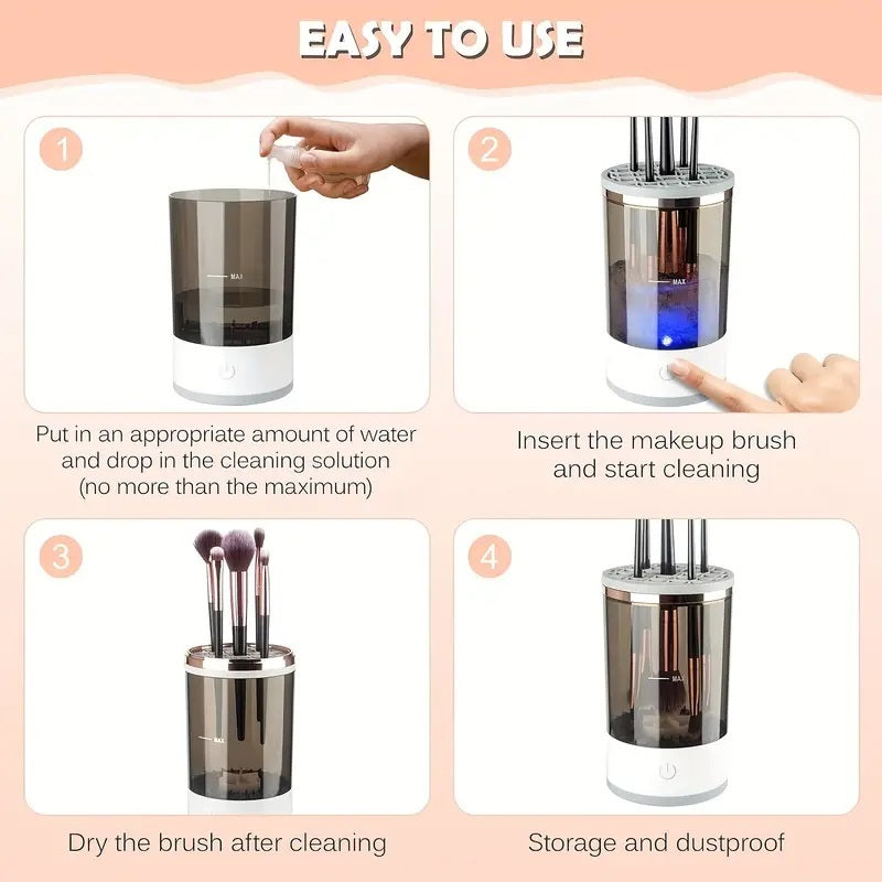 Makeup Brush Cleaner Automatic Rotating Makeup Brush Cleaner USB Portable Electric Cosmetic Makeup Brush Rotary Washing Machine