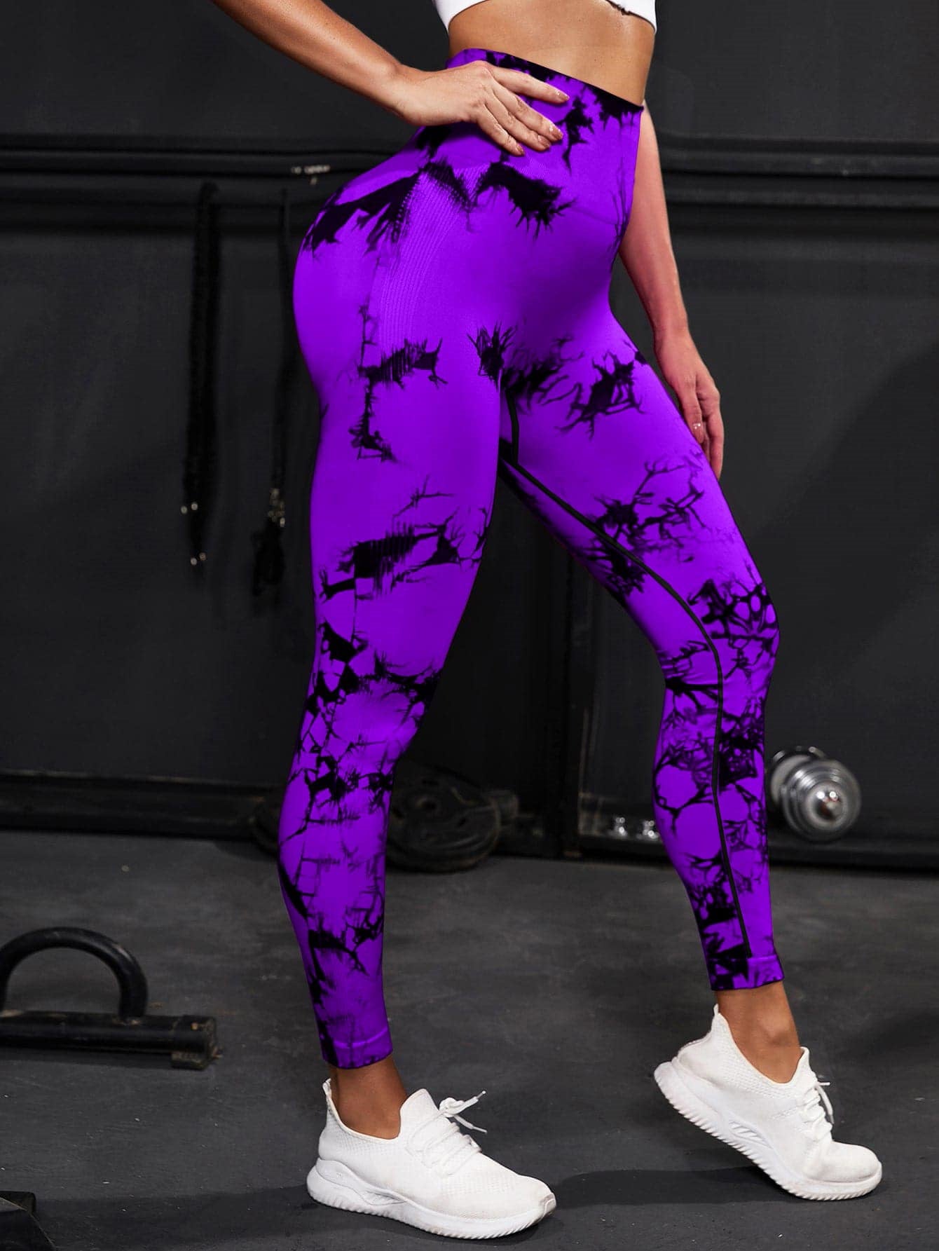 Tie Dyed High Waisted And Hip Lifting Fitness Pants