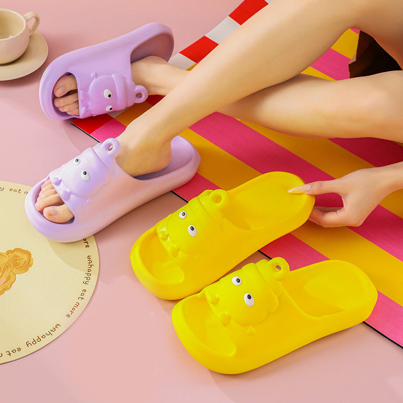 Cute Cartoon Slippers Non-slip Eva Slippers Female Couple House Shoes